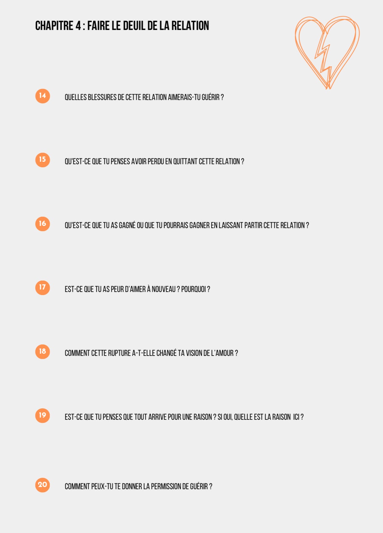 Un guide pour écrire, ressentir, guérir... un cœur brisé